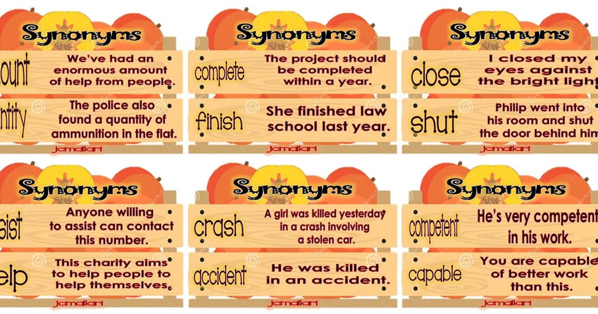 Synonyms with Examples The Teacher's Craft