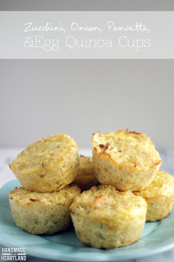 Zucchini, Onion, Pancetta & Egg Quinoa Cups