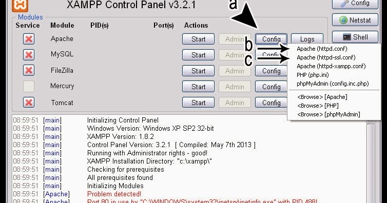 Cara Mengatasi Apache Xampp Tidak Bisa Jalan Di Port 80 Dan 443