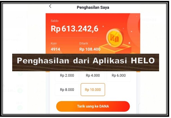 Pengalaman Dapat Uang 600 Ribu Dari Aplikasi Helo Hanya 7 Hari