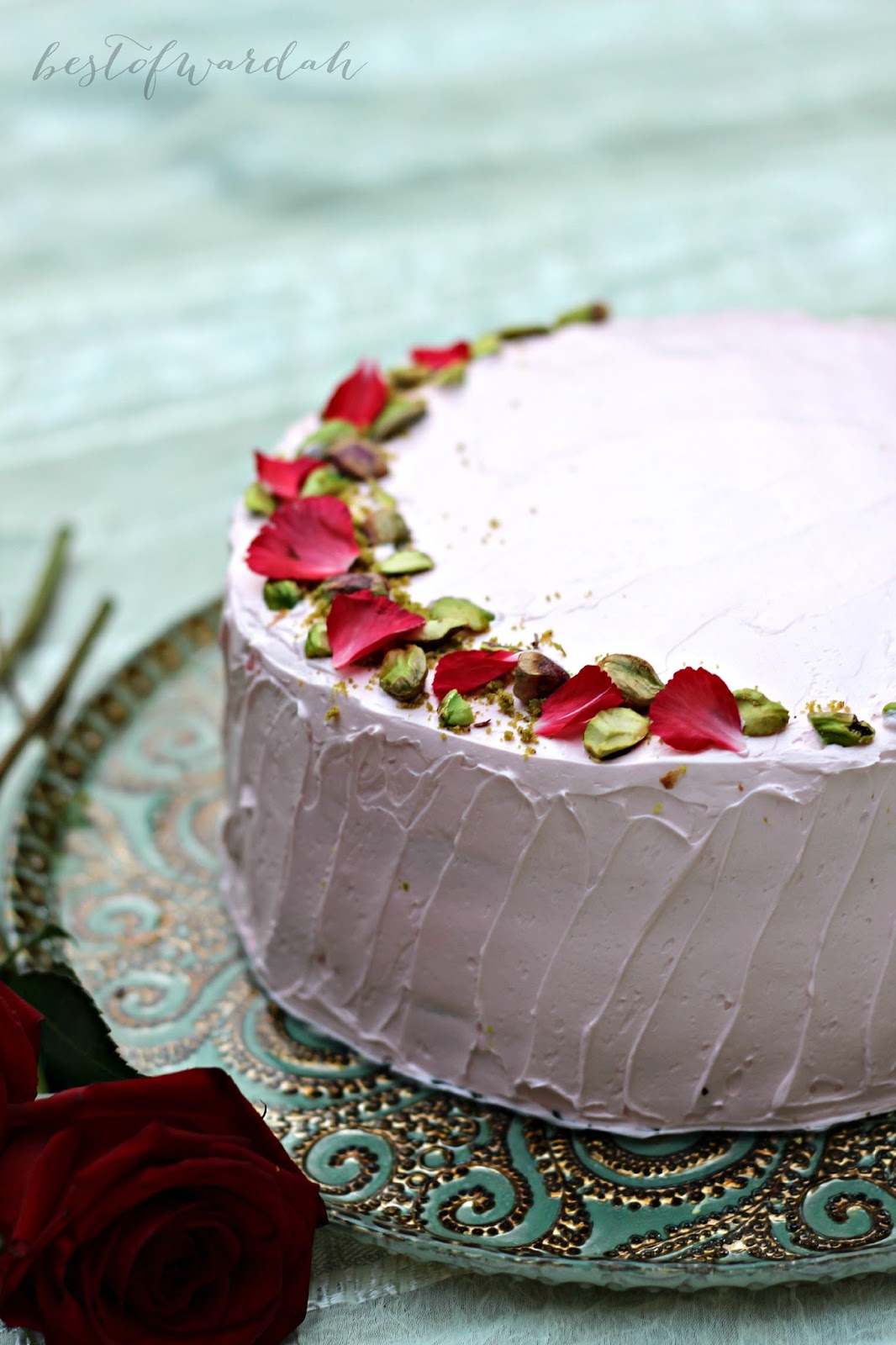 Pistachio Cardamom Cake with Rosewater Frosting Best of