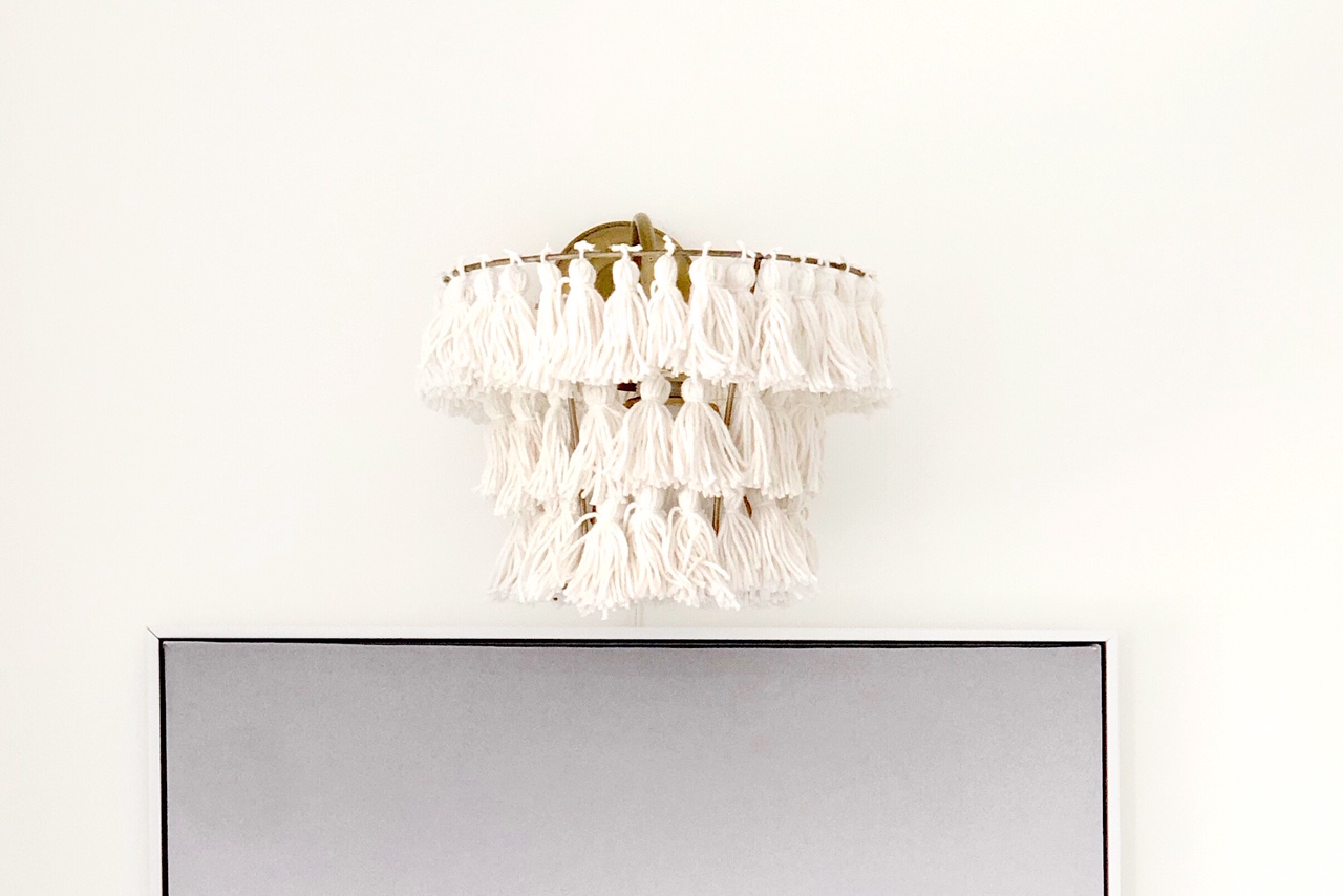 DIY Tassel Lampshade Anthropologie inspired Harlow & Thistle