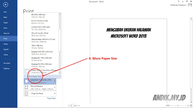 ukuran halaman, ukuran kertas, tutorial, microsoft office, microsoft word