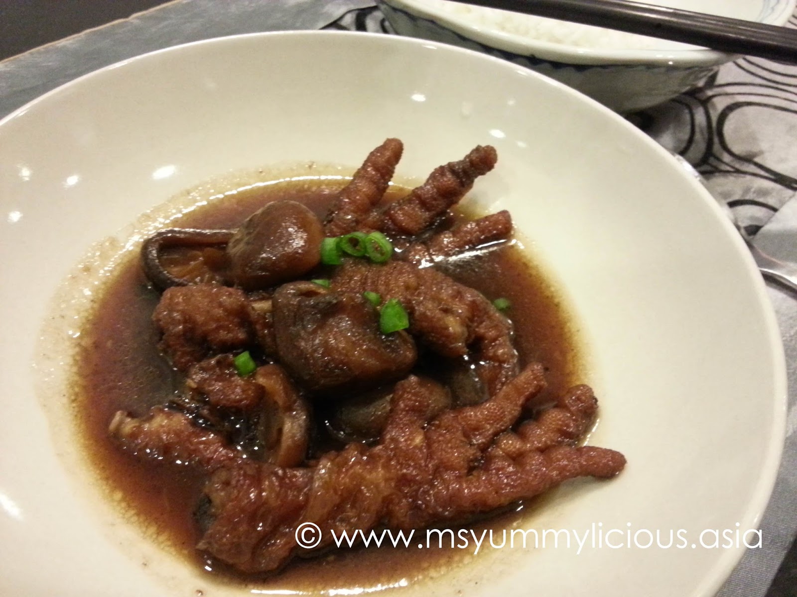 Braised Chicken Feet And Mushrooms Yummy Licious Baby Licious