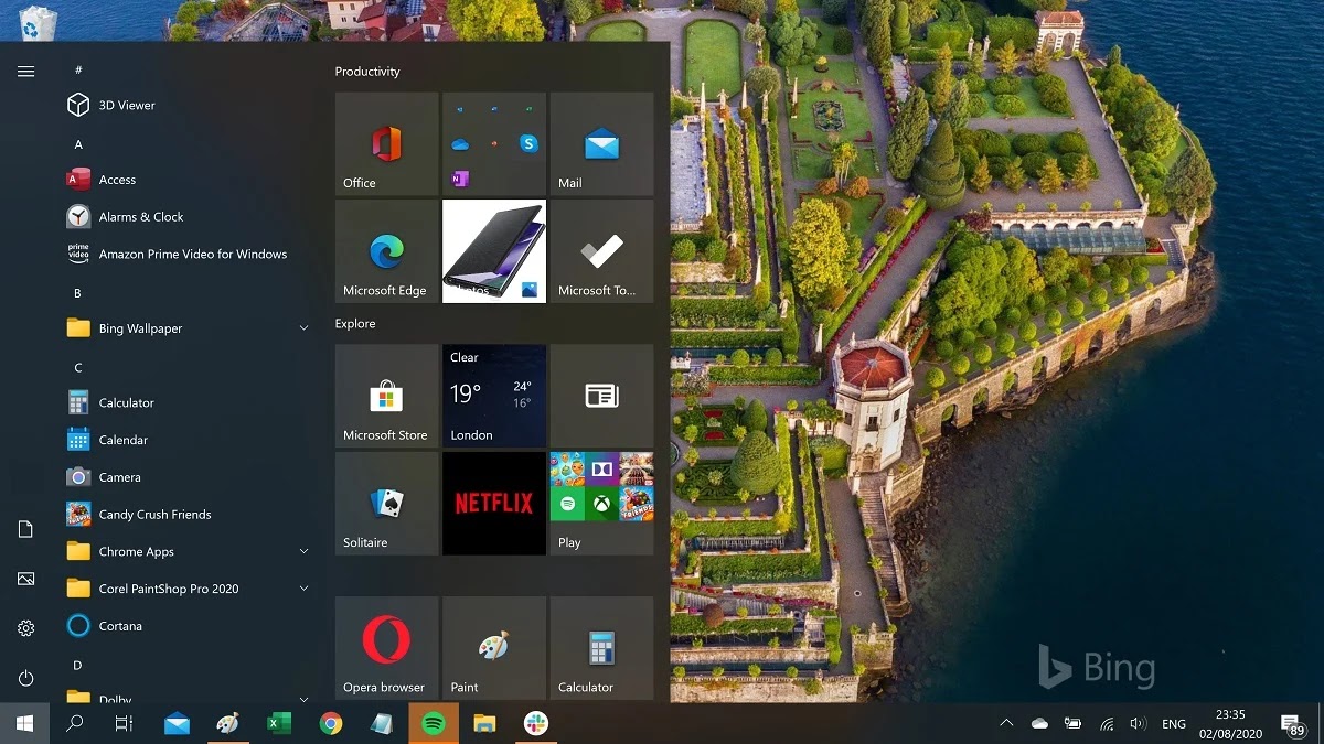 cách kích hoạt start menu trên window 10