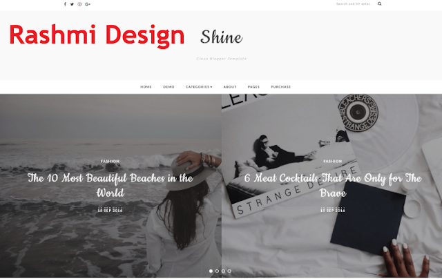 Shine Premium Blogger Template