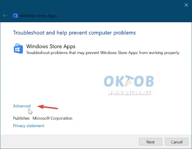 استخدم مستكشف أخطاء متجر Windows استخدم مستكشف أخطاء متجر Windows