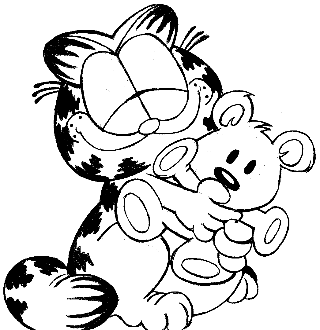 garfield the cat coloring pages - photo #20