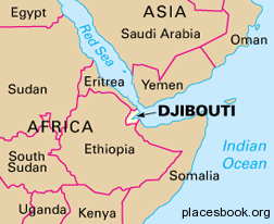 djibouti map country where port ethiopia base military located continent