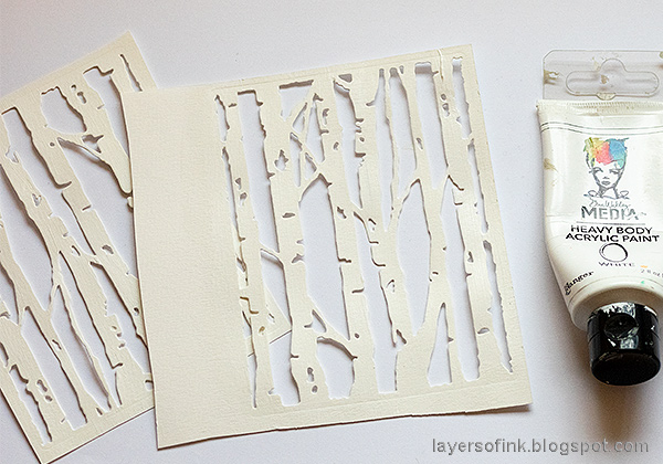 Layers of ink - Birch Forest December Daily Tutorial by Anna-Karin Evaldsson.