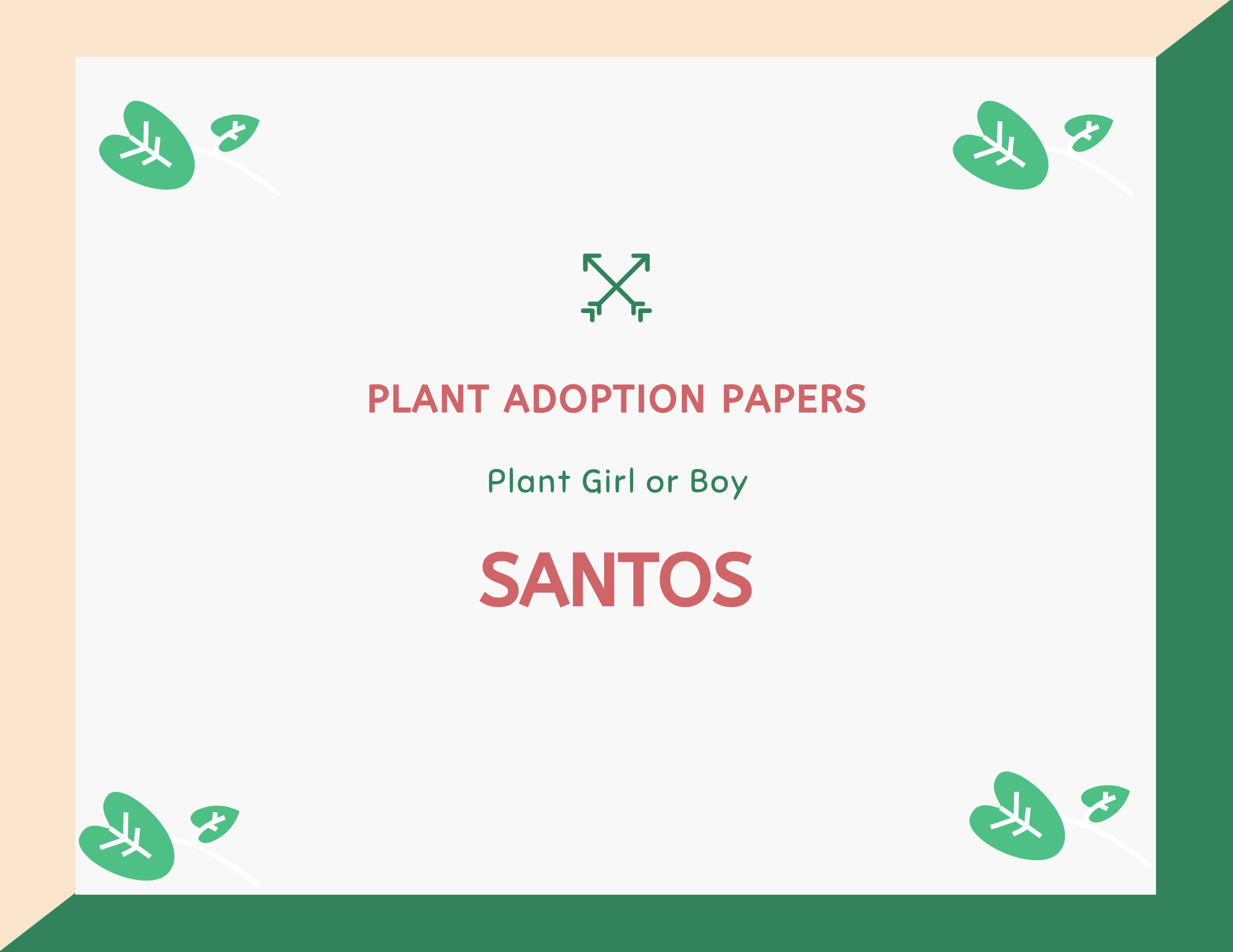Plant-based adoption papers, adoption certificate for plantcare, plant healing, plant magic, plant energy healing, & More!