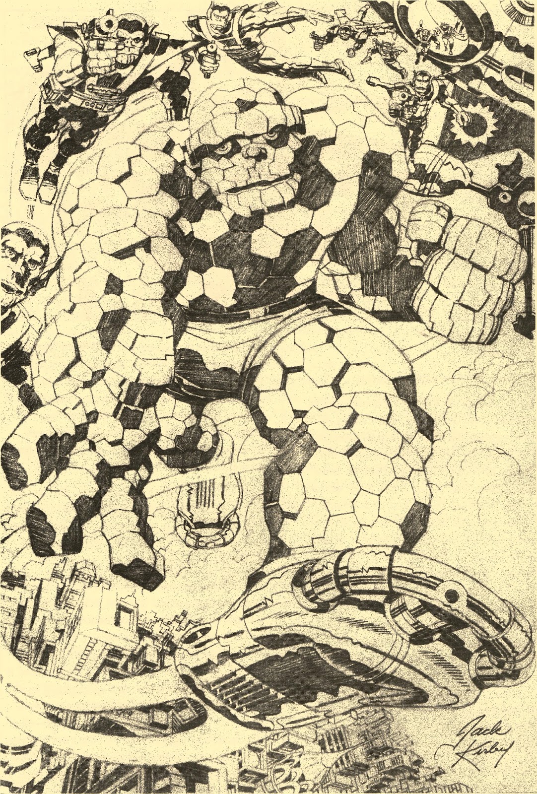 Cap'n's Comics: The Thing VS The Skrulls by Jack Kirby