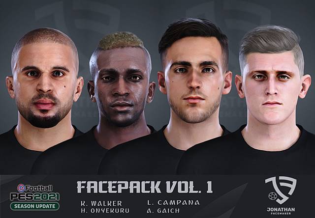 New Facepack Vol.1 - PES 2021 - PATCH PES | New Patch Pro Evolution Soccer