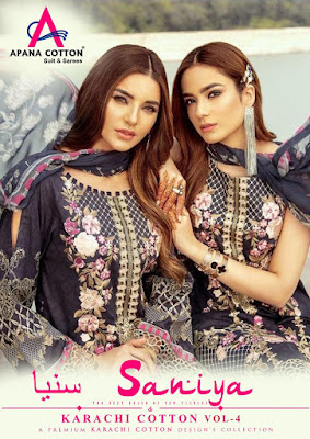 Apna Cotton Saniya vol 4 Karachi Pakistani Dress