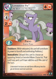 My Little Pony Limestone Pie, All Work and No Play Defenders of Equestria CCG Card