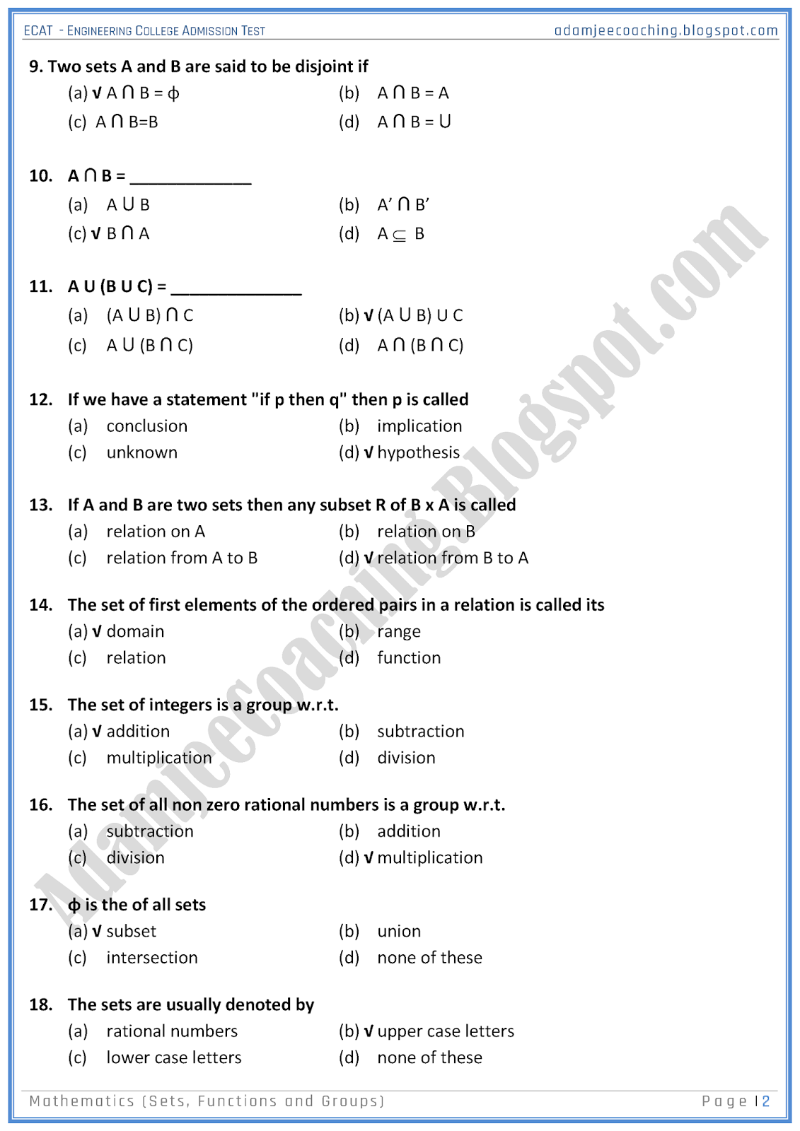 Mathematical Questions For Aptitude Test