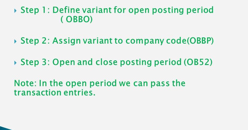 JMD INFO How to define posting period in SAP FI