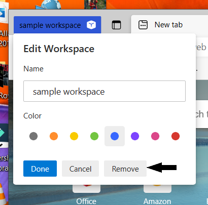 在 Microsoft Edge 上启用和使用工作区