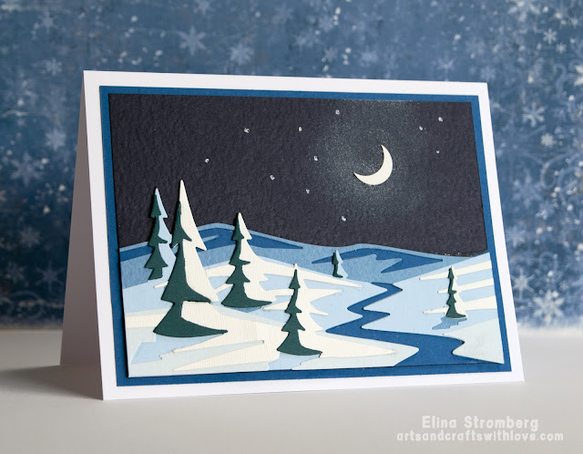 Winter scenery cards for Christmas