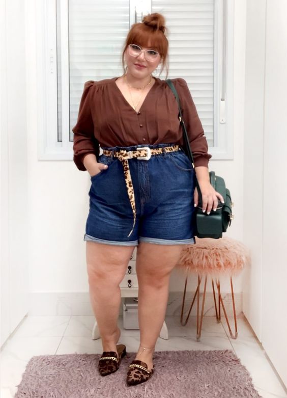 Outfit Con Short De Mezclilla Para Gorditas Moda Gorditas Mujeres