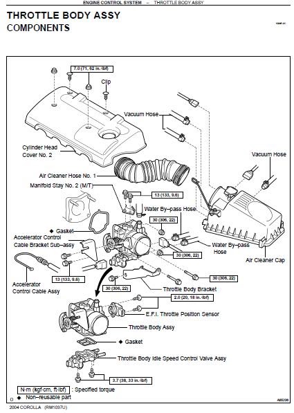 repair-manuals: Toyota Echo 2000 - 2002 Repair Manual chevy engine diagram with labels 
