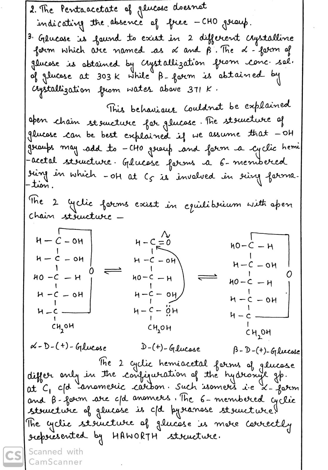 Biomolecules Handwriten Notes for Class 12th Chemistry