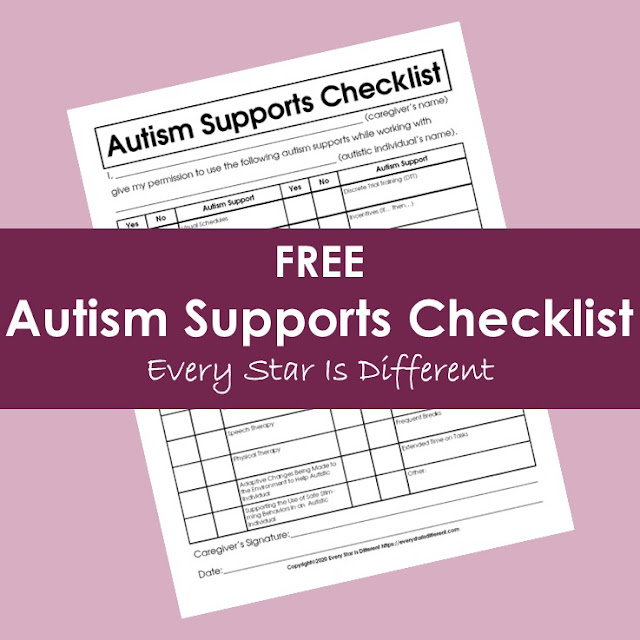 FREE Autism Supports Checklist