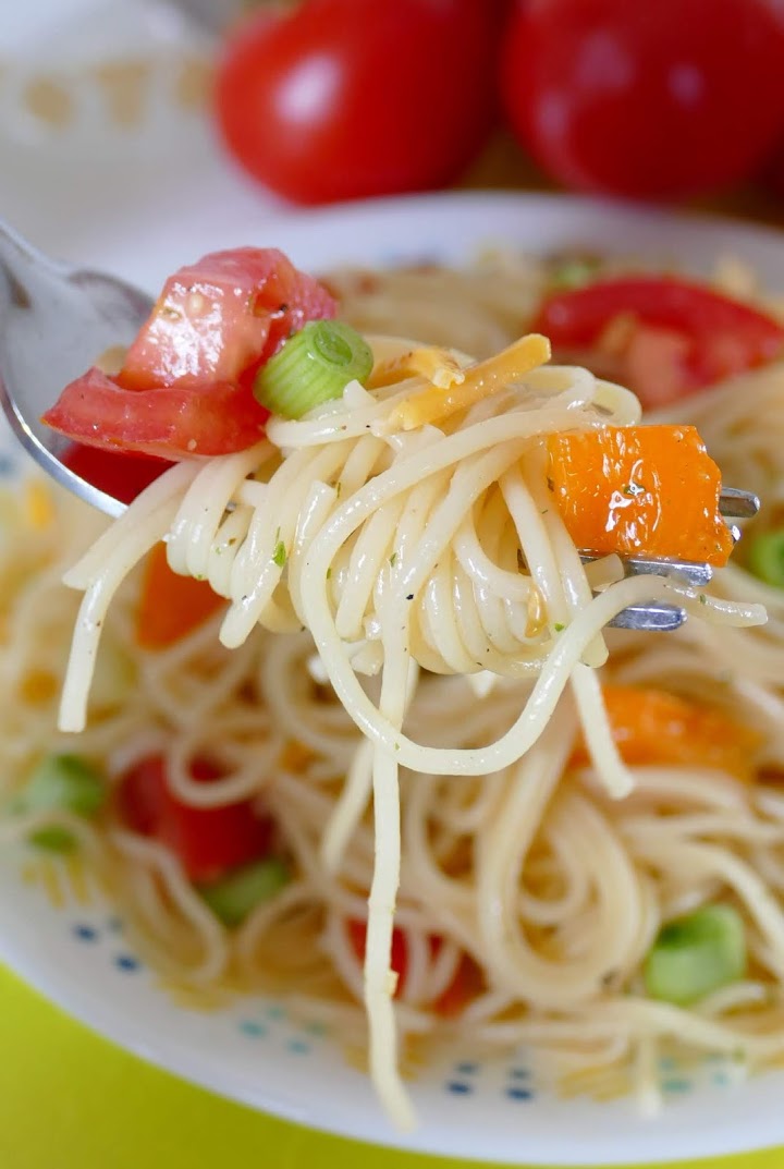 Hot Eats and Cool Reads Ranch Vegetable Vermicelli Pasta Salad Recipe