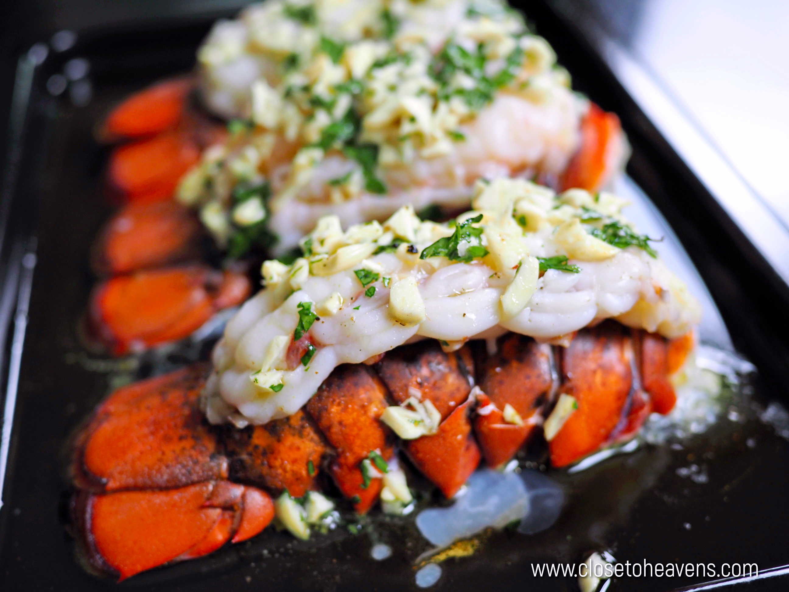 Garlic Butter Lobster Tails recipe สูตรหางกุ้ง ล็อบสเตอร์อบเนยกระเทียม