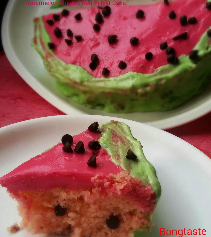 Bongtaste Watermelon Shaped Cake