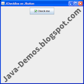 Screenshot of JCheckBox on JButton