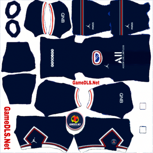 Kit PSG - Paris Saint-Germain 2022 And Logo Dream League Soccer