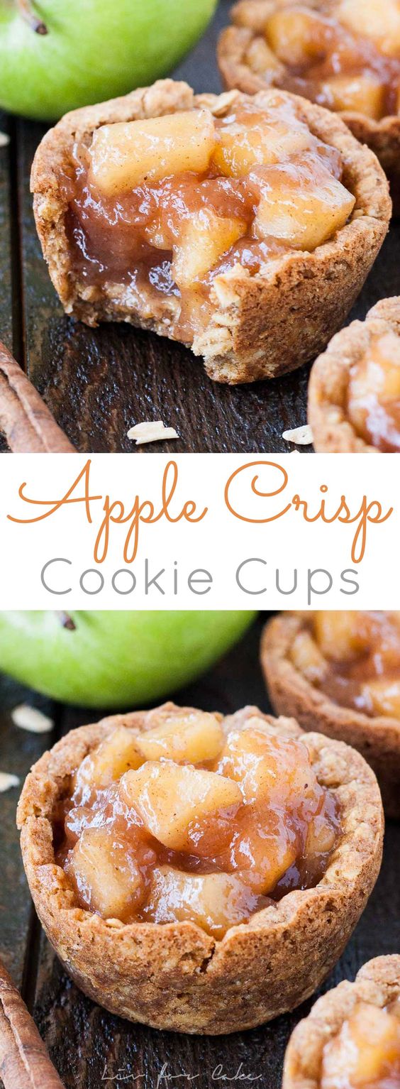 Apple Crisp Cookie Cups FoodGaZm..