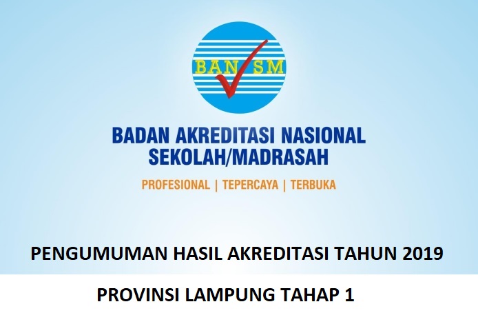 Download Pengumuman Hasil Akreditasi Tahun 2019 Provinsi Lampung Tahap 1