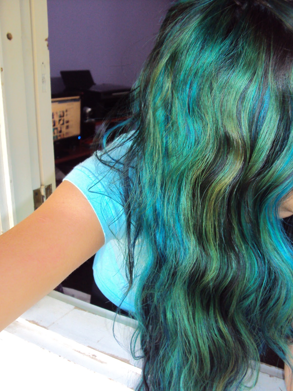 Cabelo Azul Feminino e Masculino Royal Turquesa Escuro