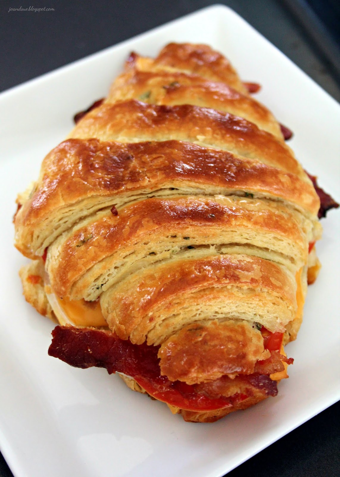 Jo and Sue Herb and Garlic Croissant Grilled Cheese Sandwiches