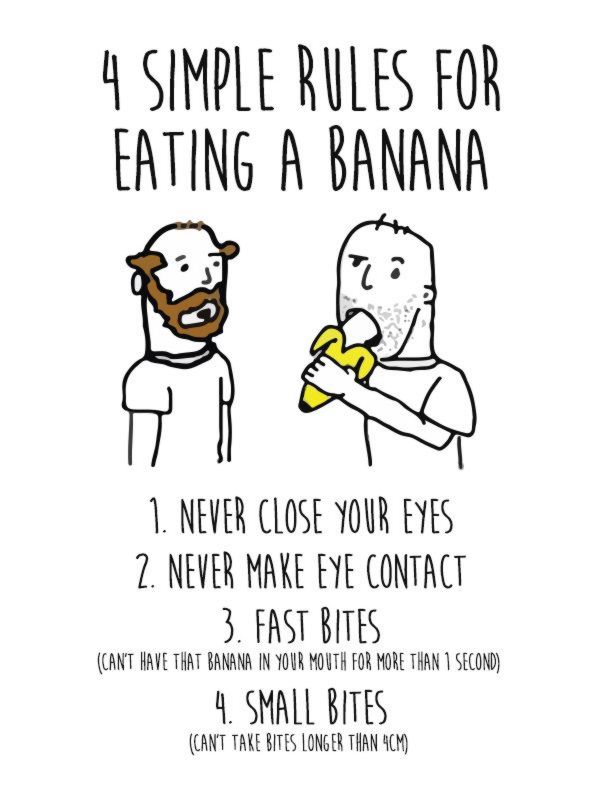 4 SIMPLE RULES FOR EATING A BANANA Go Funny Meme