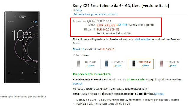 Sony XZ1 da oggi disponibile ufficialmente in Italia ma…