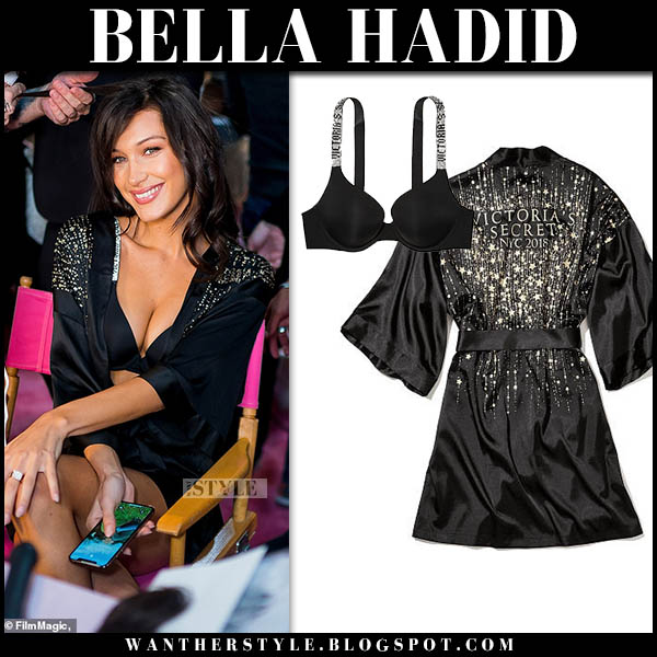 black satin robe victoria secret