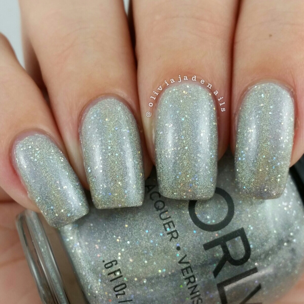 Orly Mirrorball swatched by Olivia Jade Nails