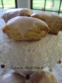Eclectic Red Barn: Gooey lemon frosting dripping on lemon cakes