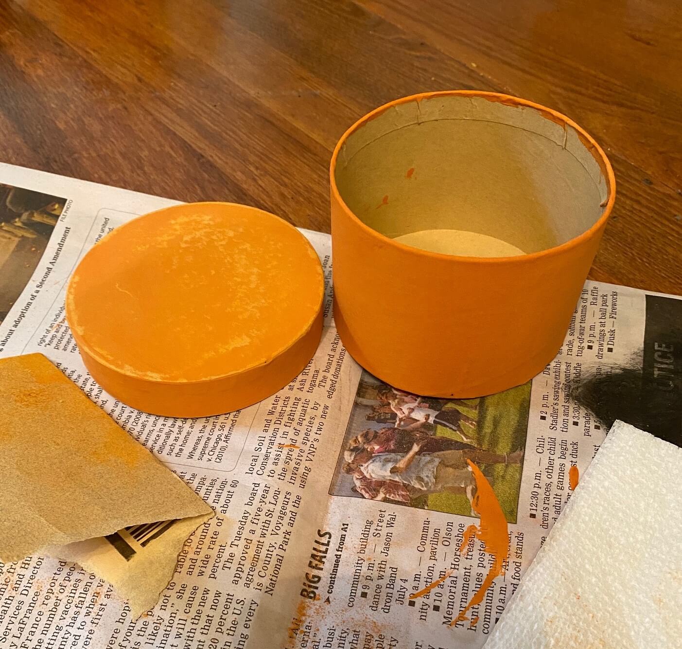 Dollar Tree Round Craft Box Pumpkins Organized Clutter