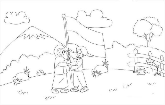 20 Gambar Mewarnai Tema 17 Agustus Hd Karena Mereka Adalah Masa Depan