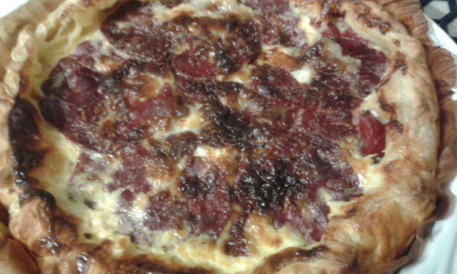 TORTA RUSTICA con CAPOCOLLO e FUNGHI