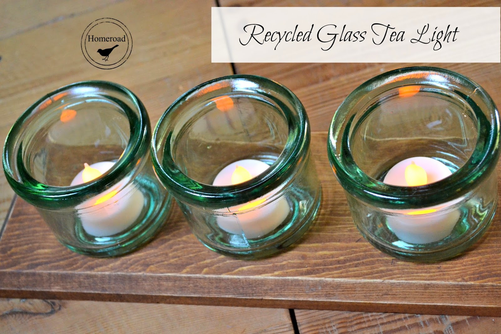 Recycled Glass Tea Light Holders