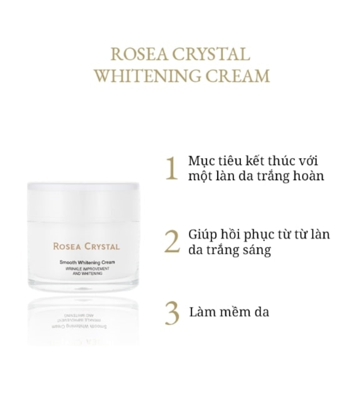 Kem Dưỡng Trắng Rosea Crystal Smooth Whitening Cream