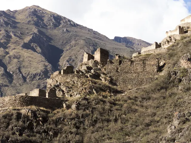 Pinkuylluna Ruins above Ollantaytambo Peru in the Sacred Valley