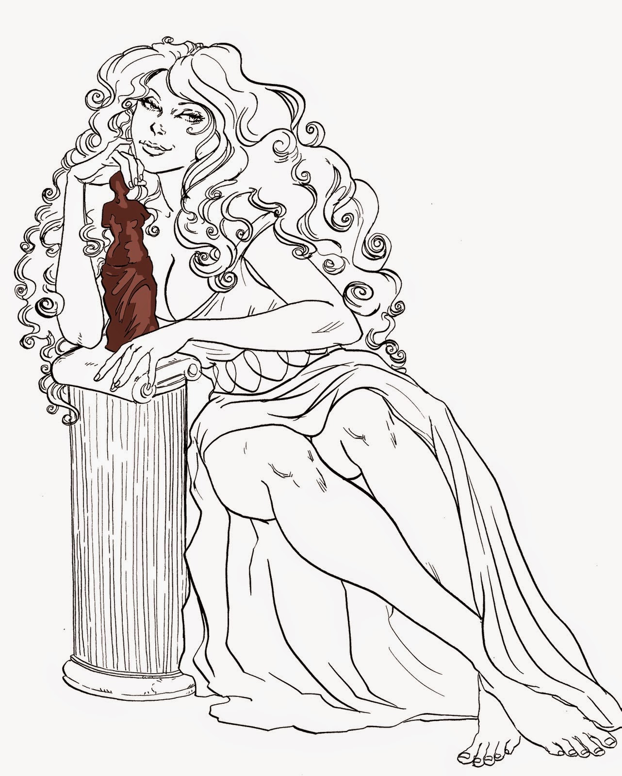 I drew this piece, Chocolate Aphrodite, for a charity auction. 