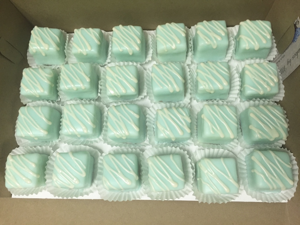 Cakes by Mindy Baby Blue Petit Fours