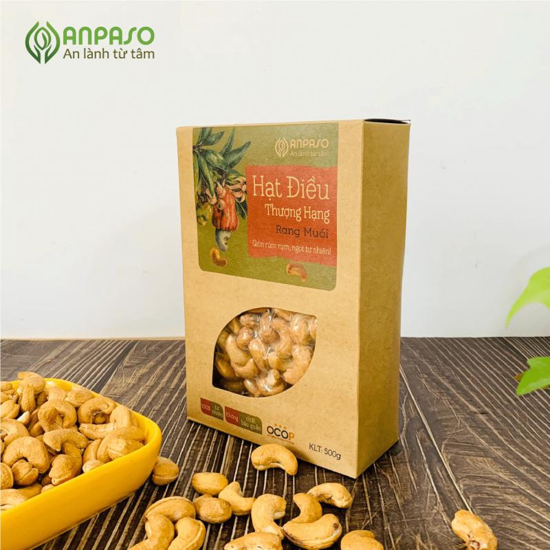 Hạt Điều Rang Muối Sạch Vỏ Anpaso